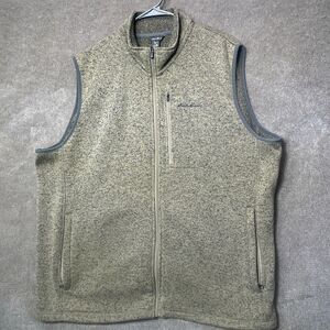 Eddie Bauer Vest Mens 2XL Full Zip Fleece Sweater Outdoor Casual Warm Layer Soft